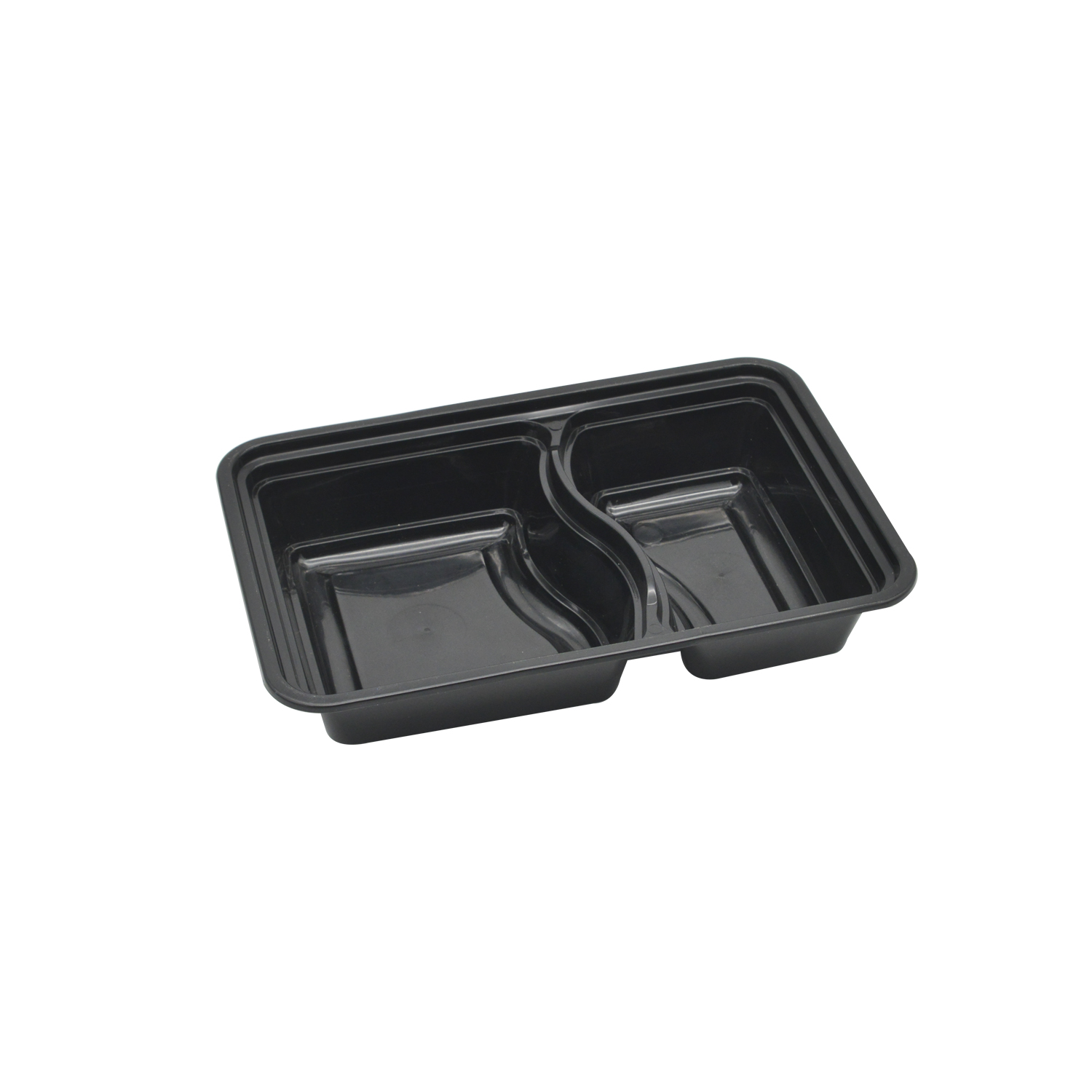 10x7 Mediterranean Microwavable 2 Compartment Black Base