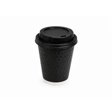 Χάρτινο Ποτήρι "BUBBLE" Μαύρο 8oz (235ml) -25τμχ - Χάρτινα Ποτήρια στην Ecocraft