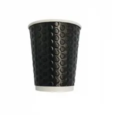 Black Paper Cup "BUBBLE" 8oz (235ml) -25pcs - Paper Cups στην Ecocraft