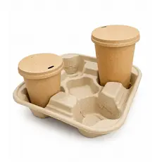 4-Compartment chinet Paper Cup Holder (egg cup) - 180pcs - Paper Cup Holders στην Ecocraft