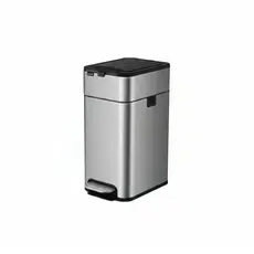Stainless Steel Pedal Bin with Butterfly Lid 9lt - Toiler Trash Can and Toilet Brush  στην Ecocraft