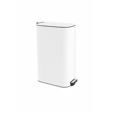 Stainless Steel Waste Bin White 6L - Toiler Trash Can and Toilet Brush  στην Ecocraft