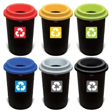 Plastic waste bin 50 L, round in 6 colors - Trash Cans & Recycling Bins στην Ecocraft
