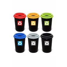 Κάδος απορριμάτων πλαστικός 50 L, στρογγυλός σε 6 χρώματα - Κάδοι Απορριμμάτων & Ανακύκλωσης στην Ecocraft