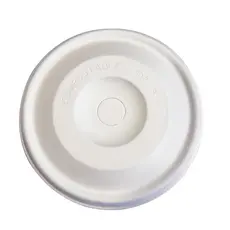 Flat Sugar Cane Lids with small hole for Cups 12-16oz. - Cup Lids στην Ecocraft