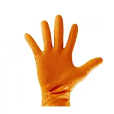 Orange Nitrile Gloves without Powder 100pcs - Νitrile Gloves στην Ecocraft