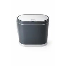 Waterproof grey plastic bin 8 L with sensor and built-in special handle - Toiler Trash Can and Toilet Brush  στην Ecocraft
