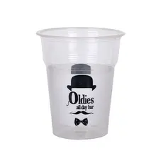 Print your Logo on Clear Plastic Cups 0,3L - Custom Plastic Cups στην Ecocraft