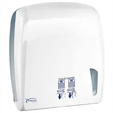White Z-Fold SKINLINE Toilet Paper DOUBLE Dispenser - Toilet Paper Dispencers στην Ecocraft