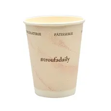 Print your Logo on 8oz Double Wall Paper Cup Plastic Free 50.000pcs - Custom Paper Cups στην Ecocraft