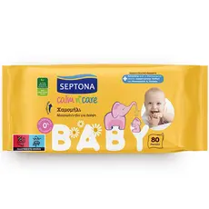 SEPTONA Baby wipes CALM N' CARE Chamomile 80 pcs - Personal Hygiene & Protection Supplies στην Ecocraft