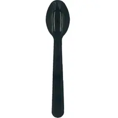 Premium Reusable Black Ice Cream Spoons Packaged 100pcs - Cutlery Set στην Ecocraft