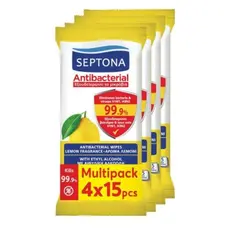 SEPTONA Multipack Handkerchiefs REFRESH Lemon 4X15pcs - Personal Hygiene & Protection Supplies στην Ecocraft