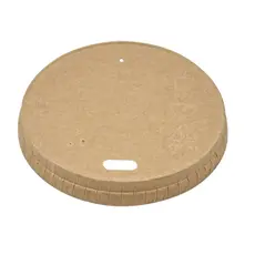 Kraft Paper Sip Thru Lid for Paper Cups 8oz - 50pcs - Cup Lids στην Ecocraft