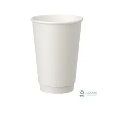 White Paper Cup Double Wall 16oz (470ml) -25pcs - Paper Cups στην Ecocraft