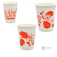 White Paper Cup Double Wall Scandalous 12oz (355ml) -25pcs - Paper Cups στην Ecocraft