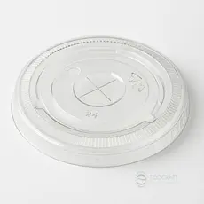 Flat Lid with Cross Slot for ECOPet Cups 100pcs - Cup Lids στην Ecocraft