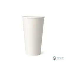 Ποτήρι Χάρτινο Μονότοιχο "Λευκό" 8oz (235ml) -50τεμ - Χάρτινα Ποτήρια στην Ecocraft
