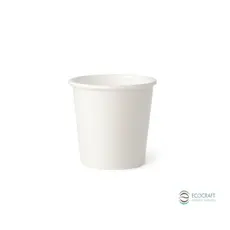 Ποτήρι Χάρτινο Μονότοιχο "Λευκό" 4oz (120ml) -50τεμ - Χάρτινα Ποτήρια στην Ecocraft