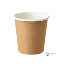 Ποτήρι Χάρτινο Μονότοιχο "Kraft" 4oz (120ml) -50τμχ - Χάρτινα Ποτήρια στην Ecocraft