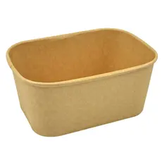Food container Kraft Rectangle 1000ml - 50pcs - Salad Bowls στην Ecocraft