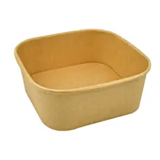 Σκεύος φαγητού Kraft Τετράγωνο 1200ml - 50τμχ - Σκεύη Φαγητού - Σαλάτας στην Ecocraft