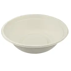 Biodegradable Round Cane Salad Bowl BW 1000ml (20.8X6.1)-125pcs - Biodegradable Sugar Cane Containers  στην Ecocraft