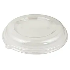 PET lid for sugarcane salad bowls Round BW32-125pcs - Biodegradable Sugar Cane Containers  στην Ecocraft