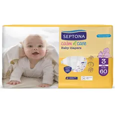 SEPTONA Baby Diapers No3 MIDI (4-9kg) 60pcs - Personal Hygiene & Protection Supplies στην Ecocraft
