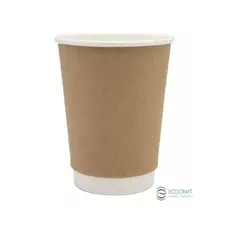 Double Walled Kraft Paper Cup 8oz (235ml)-25pcs - Paper Cups στην Ecocraft