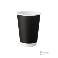Paper Double Wall Cup in Black Matte 8oz (235ml) -25pcs - Paper Cups στην Ecocraft