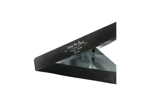 Triangle Crepe Box Black 25x25x4cm - Food Boxes στην Ecocraft