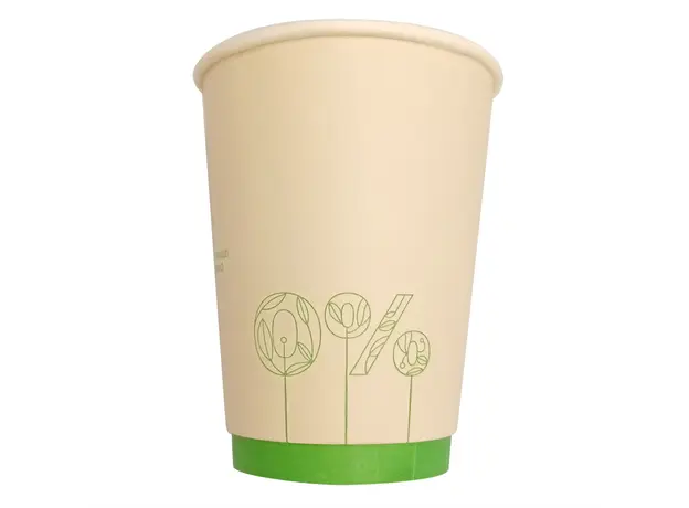 Ποτήρι Χάρτινο Διπλότοιχο Plastic Free 12oz (355ml) -25τεμ "Pure Flavor Design" - Χάρτινα Ποτήρια στην Ecocraft