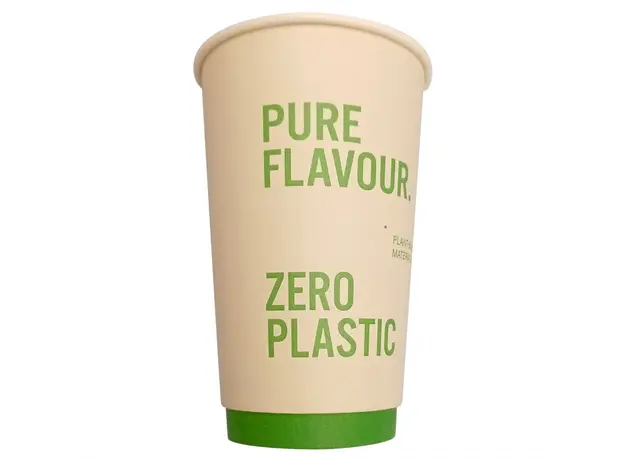 Ποτήρι Χάρτινο Διπλότοιχο Plastic Free 16oz (470ml) -25τεμ "Pure Flavor Design" - Χάρτινα Ποτήρια στην Ecocraft