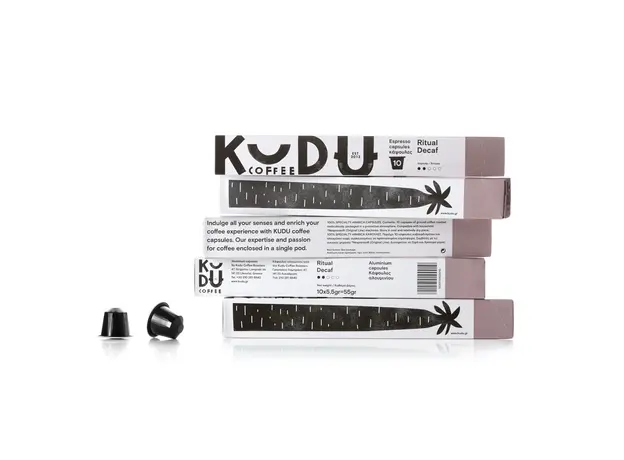 Aluminum capsules "RITUAL" Decaf 10pcs - Coffee capsules στην Ecocraft