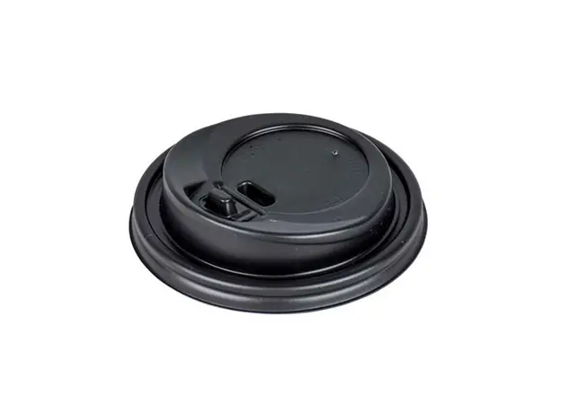 Καπάκι Πιπίλα Μαύρο με καπάκι flip για Χάρτινο Ποτήρι 12-16οz 100τμχ - Καπάκια Ποτηριών στην Ecocraft