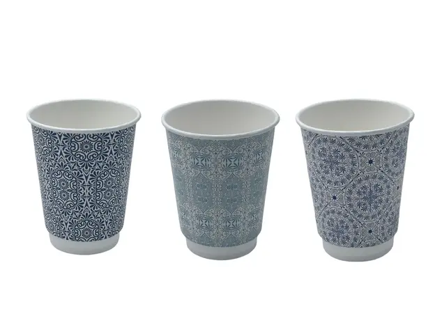 Paper "Vintage" Cup Double Wall 12oz (355ml) -20pcs - Paper Cups στην Ecocraft