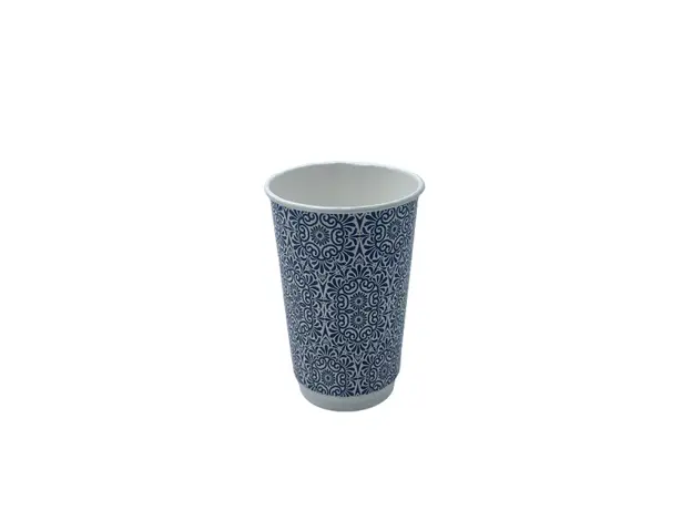 Paper "Vintage" Cup Double Wall 16oz (470ml) -16pcs - Paper Cups στην Ecocraft