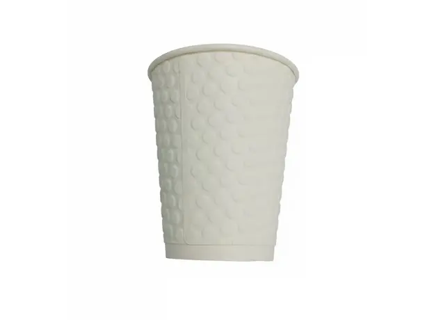 White Paper Cup "BUBBLE" 12oz (355ml) -25pcs - Paper Cups στην Ecocraft