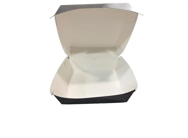 Χάρτινο κουτί burger Μάυρο 13x13x7,5cm - Κουτιά Φαγητού στην Ecocraft