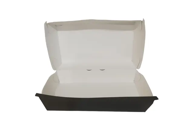 Χάρτινο κουτί μερίδας Μάυρο Large 20,5x10,7x7,7cm - Κουτιά Φαγητού στην Ecocraft