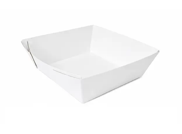 Βάση κουτιού λευκή 750ml (13x13x5cm) - Κουτιά Φαγητού στην Ecocraft