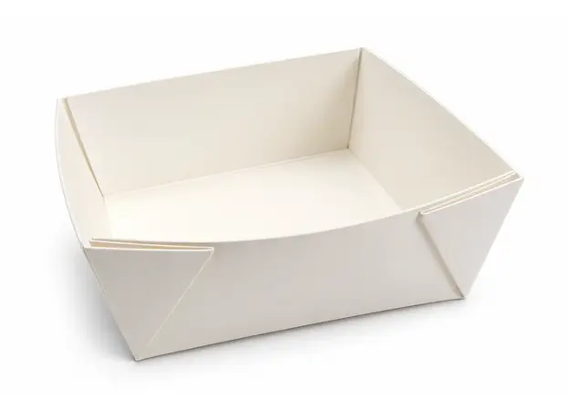 Βάση κουτιού λευκή 1250ml (12,5x12,5x7cm) - Κουτιά Φαγητού στην Ecocraft