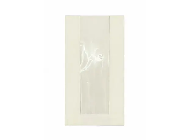 White Greaseproof Paper Bag with Window 16x26 - Vegetal Bags στην Ecocraft