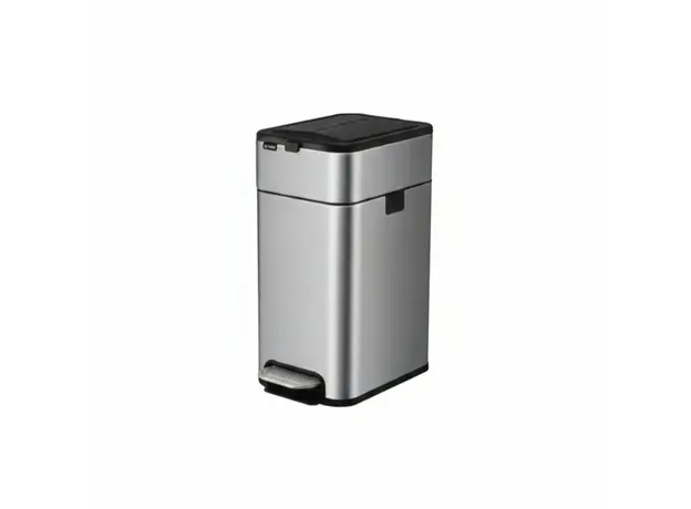 Stainless Steel Pedal Bin with Butterfly Lid 9lt - Toiler Trash Can and Toilet Brush  στην Ecocraft