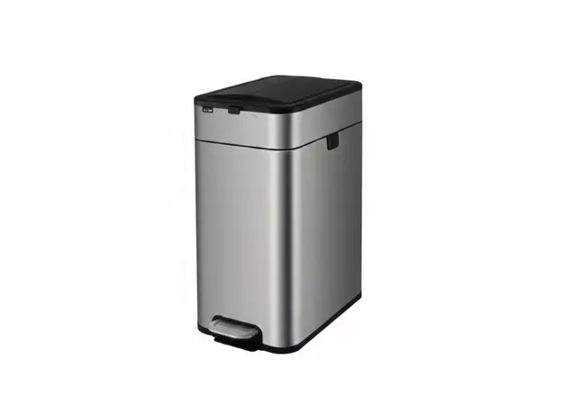Stainless Steel Pedal Bin with Butterfly Lid 30lt - Toiler Trash Can and Toilet Brush  στην Ecocraft