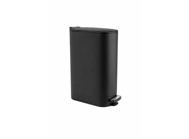 Stainless Steel Waste Bin Black Matte 16L - Toiler Trash Can and Toilet Brush  στην Ecocraft