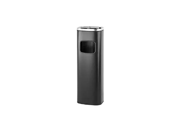 Black Trash Can INOX 30L with Ashtray - Out-Doors Trash Cans   στην Ecocraft