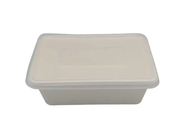 Καπάκι PΕΤ για σκεύη από ζαχαροκάλαμο Παραλληλόγραμμο 500-650ml 50τμχ - Βιοδιασπώμενα σκεύη από Ζαχαροκάλαμο στην Ecocraft