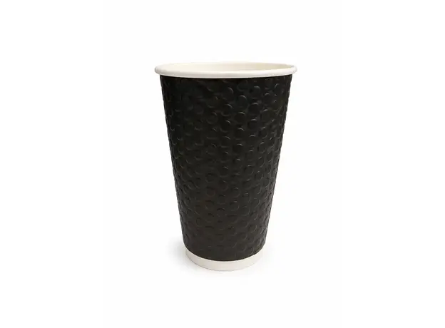 Χάρτινο Ποτήρι "BUBBLE" Μαύρο 16oz (470ml) -25τμχ - Χάρτινα Ποτήρια στην Ecocraft